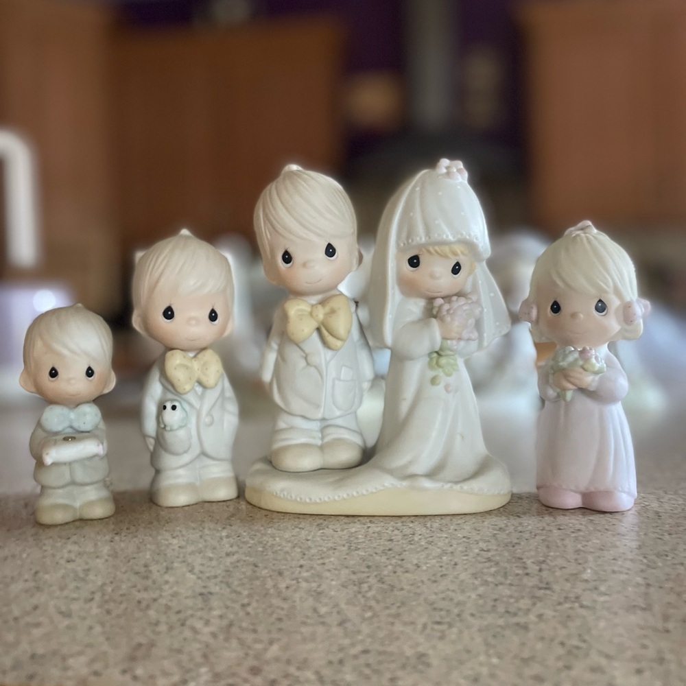 4 pcs Precious Moments wedding set